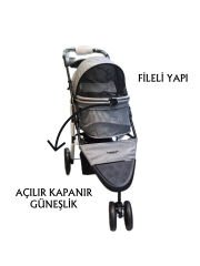 Tommy Evcil Hayvan Arabası 86x46x94,5cm Gri Max 15 Kg